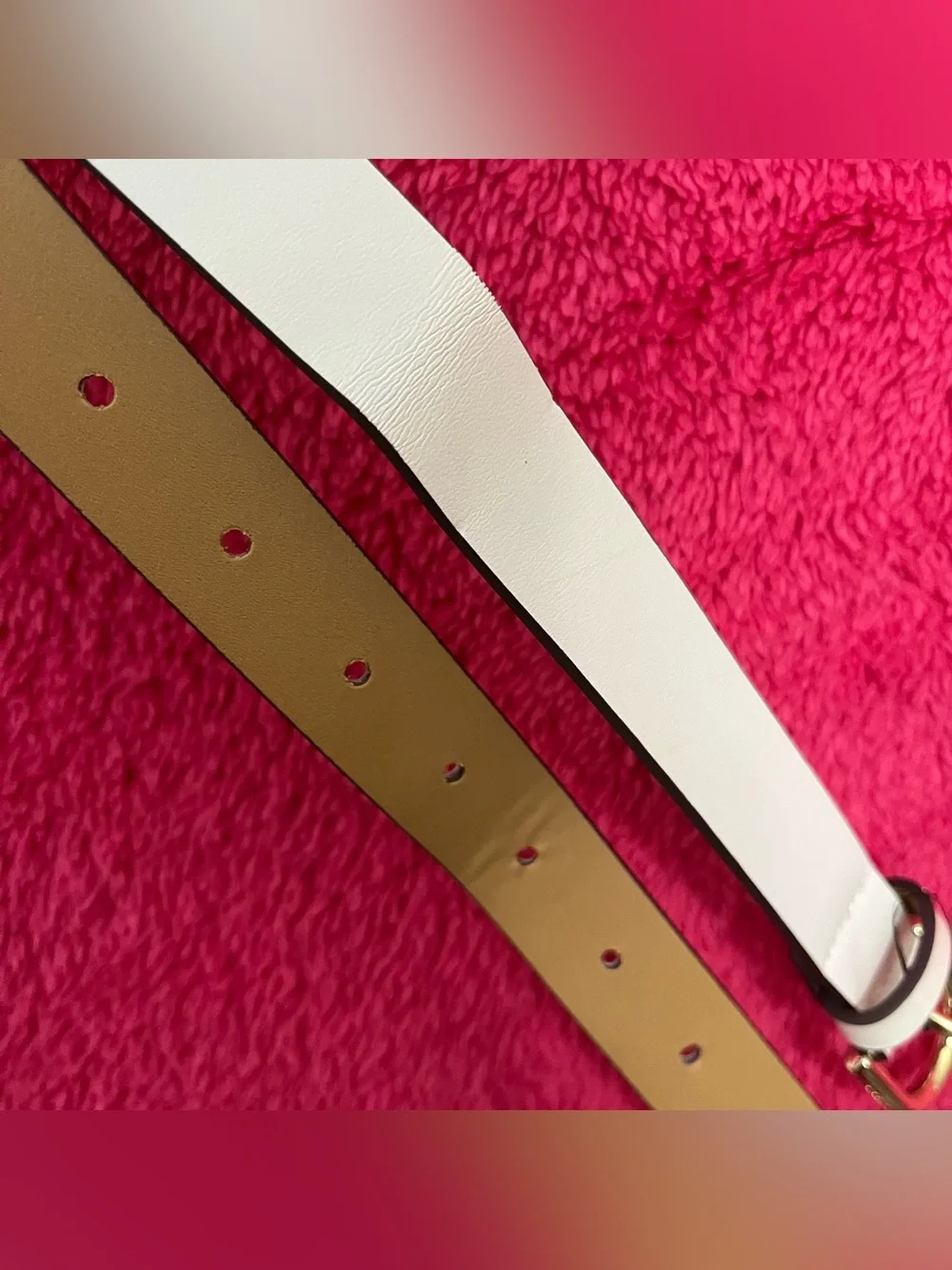 Kate Spade Women's Genuine Leather Belt Bag - White/Ivory with Bow Detail - S/M